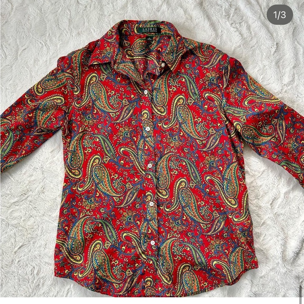Lauren by Ralph Lauren paisley button up